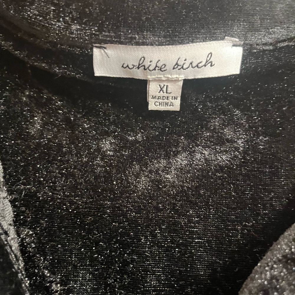 White Birch Luxe Black Sequin Velvet jumpsuit